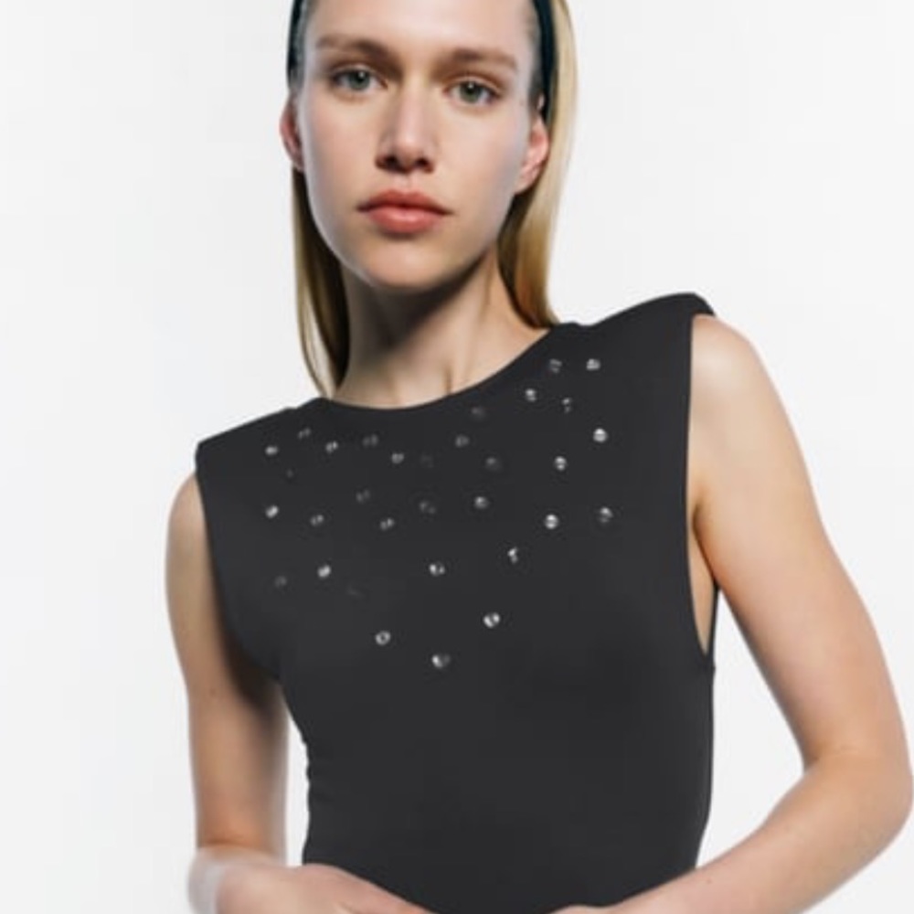 Zara sparkly body suit